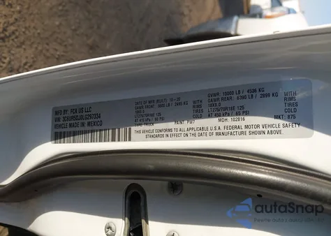 2020 Ram 2500 Big Horn 4X4 6'4 Box из США, поврежденный, VIN 3C6UR5DJ0LG297334